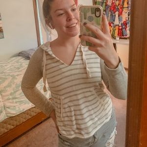 striped hoodie